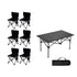 Outdoor Foldable Table With 6 Chairs Camping Set 120cm x 55cm x 50cm