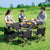 Outdoor Foldable Table With 6 Chairs Camping Set 120cm x 55cm x 50cm