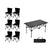 Outdoor Foldable Table With 6 Chairs Camping Set 120cm x 55cm x 50cm
