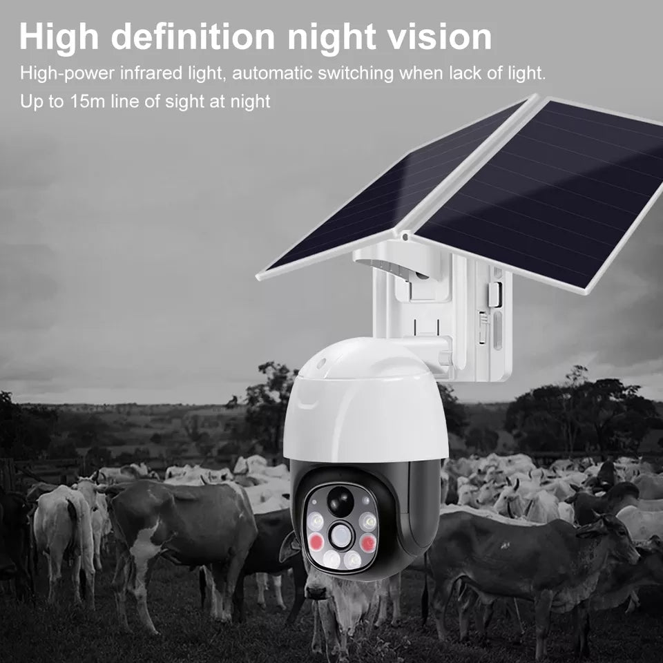 V380 WiFi 4G - Smart Net Outdoor Solar Home Security Camera – Car Rack